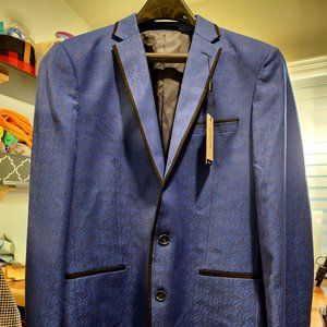Kenneth Cole Blue Jacquard Dinner Jacket from REACTION